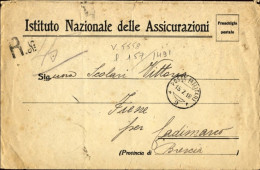 1918-Posta Militare/9 C.2 (15.7) Su Raccomandata Franchigia Busta Intestata Ist. - War 1914-18