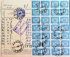 1963-Segnatasse Blocco Di Ventotto Lire 50 + Singolo Lire 5 +(al Verso) Blocco D - 1961-70: Storia Postale