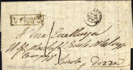 1855-lettera Disinfettata Con Tagli Diretta A Dozza Bologna Marchese Emilio Malv - Unclassified