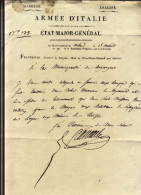 1801-Armata D'Italia Stato Maggiore Generale Di Brigata Franceschi Scrive Alla M - Historische Documenten