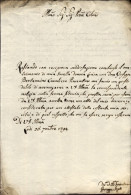 1794-Lodi 26 Settembre Lettera Di Giuseppe Azzati Muzani, Allegata Minuta Di Ris - Historical Documents