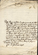 1796-Lodi 26 Gennaio Lettera Di Giuseppe Azzati Muzani, Allegata Minuta Di Rispo - Historische Documenten