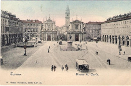 1900circa-nuova "Torino Piazza San Carlo" - Otros & Sin Clasificación