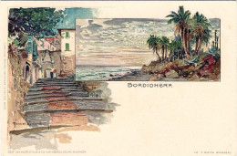 1900-Bordighera Cartolina Postale Artistica Nuova Di Velten - Imperia