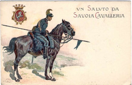 1900circa-"Un Saluto Da Savoia Cavalleria" - Other & Unclassified