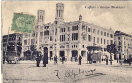 1911-cartolina Affrancata 5c. Tunisia "Cagliari Palazzo Municipale"spedita Dalla - Cagliari