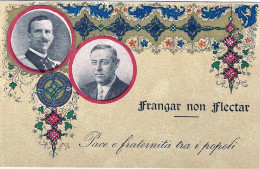 1920circa-nuova Illustrata Vittorio Emanuele III-presidente Wilson E Frase Di Or - Geschichte