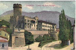 1906-cartolina Trento Castello Del Buon Consiglio Affrancata 10h. - Trento