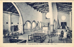 1942-cartolina Montefiascone Interno Della Chiesa Di San Flaviano Affrancata Pro - Viterbo