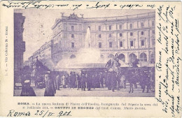 1901-cartolina Roma La Nuova Fontana Di Piazza Dell'Esedra, Diretta A Budapest - Autres & Non Classés