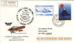 Vaticano-1978 Volo Speciale Con Elicottero Milano-Lugano Giornata Dell'aereo Fil - Luchtpost