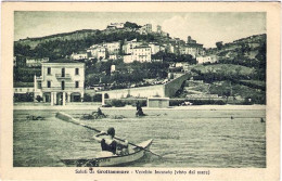1930-"Grottammare Vecchio Incasato (visto Dal Mare)" Viaggiata - Ascoli Piceno