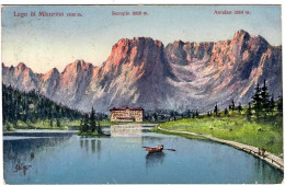 1910-"lago Di Misurina"annullo Tondo Riquadrato Di Venas - Storia Postale