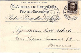 1933-cartolina Con Intestazione Pubblicitaria Di Pietro Bagattini Bergamo,annull - Poststempel