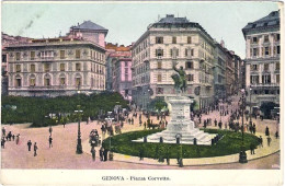 1900circa-"Genova-Piazza Corvetto" - Genova (Genua)