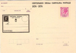 1974-intero Postale Nuovo L.40 Siracusana Centenario Della Cartolina Postale - Postwaardestukken