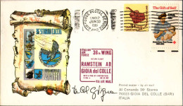 1981-U.S.A. 36 Stormo Caccia Percorso Ramstein AB-Gioia Del Colle Con La Firma D - Storia Postale