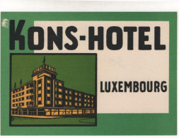 Kons Hotel - Luxembourg - & Hotel, Label - Hotelaufkleber