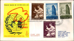 Vaticano-1965 Fdc Venetia Viaggio Papale Paolo VI Vaticano-Nazioni Unite Del 4 O - FDC