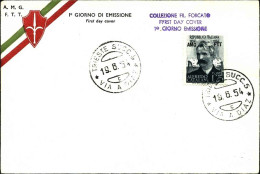 1954-Trieste A Lettera Fdc Affrancata L.25 Alfredo Catalani - Marcophilia