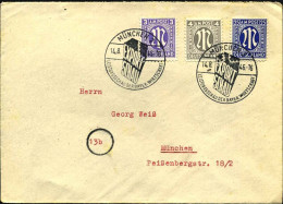 1946-Germania Zona Alleata Busta Affrancata Con 3p.+4p.+25p.Lettera M In Caratte - Autres & Non Classés