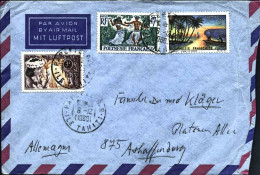 1968-Polinesia Francese Lettera Variamente Affrancata Diretta In Germania - Autres