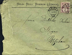 1894-Svizzera Lettera Da Bubikon Affrancata 5c.carta Con Frammenti Di File Di Se - Sonstige & Ohne Zuordnung