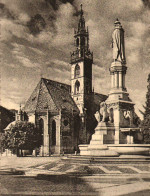 1927-cartolina Bolzano Piazza Walter Col Monumento E Chiesa Parrocchiale Diretta - Bolzano (Bozen)