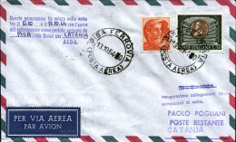 1964-collegamenti Aereo Postali Notturni Linea Pisa Catania - 1961-70: Poststempel