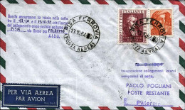 1964-collegamenti Aereo Postali Notturni Linea Pisa Palermo - 1961-70: Storia Postale