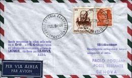 1964-collegamenti Aereo Postali Notturni Linea Catania Genova - 1961-70: Marcophilie