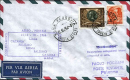 1964-collegamenti Aereo Postali Notturni Linea Roma Palermo - 1961-70: Storia Postale