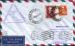 1964-collegamenti Aereo Postali Notturni Linea Pisa Genova - 1961-70: Marcophilia