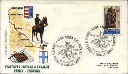 1974-lettera Illustrata Staffetta Postale A Cavallo Parma-Cremona Con Annullo Sp - 1971-80: Storia Postale