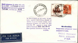 1964-collegamento Aereo Postale Notturno Torino-Pisa Via Roma - 1961-70: Marcophilia