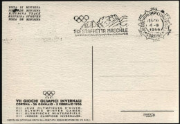 1956-cartolina Ufficiale Edita Dal Comitato Organizzatore Dei VII^G.O.I. Affranc - 1946-60: Poststempel