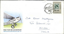 1977-Holland Nederland Olanda Busta Illustrata Amphilex Amsterdam Diretta In Ita - Postal History