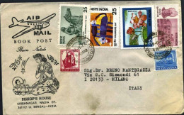 1977-India Diretto In Italia Con Bella Affrancatura Multicolore- - Airmail