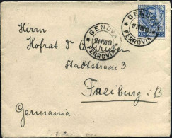 1908-lettera Per La Germania Affr. 25c.Floreale Cat.Sassone Euro 50 - Poststempel