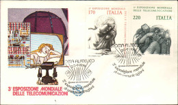 1979-s.2v."Esposizione Mondiale Delle Telecomunicazioni"su Fdc Illustrata Con Bo - FDC