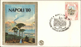 1980-L.220 Esposizione Filatelica Di Napoli Su Fdc Illustrata Con Bollo Figurato - FDC