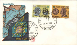 1980-s.2v."Europa-Antonio Pigafetta"su Fdc Illustrata - FDC