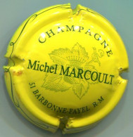 CAPSULE-CHAMPAGNE MARCOULT Michel N°01 Jaune & Bleu Foncé - Autres & Non Classés