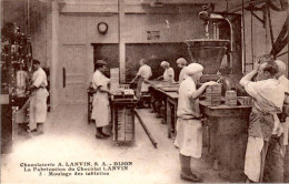Dijon Chocolaterie A. Lanvin S.A. Fabrication Du Chocolat LANVIN Moulage Des Tablettes Usine Factory Côte-d'Or N°5 B.E - Dijon