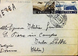 ITALIA - COLONIE ERITREA Lettera Da MOGGIO 1937  - S6435 - Eritrea
