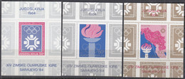 JUGOSLAWIEN  Block 22, 24+25, Postfrisch **, Olympische Winterspiele Sarajevo, 1984 - Blocks & Sheetlets