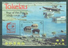 Tokelau - 1995 Year Of Pig Block Overprint (2) MNH__(TH-2932) - Tokelau
