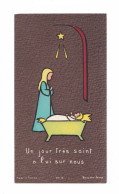Enfant Jésus Et Vierge Marie, Crèche, Noël, Enfantine, 1962, éd. Bouasse-jeune DH 16 - Andachtsbilder