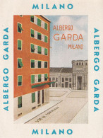 MILANO   /   Albergo GARDA - Foglietto Pubblicitario  _ 11 X 8,5 Cm - Reclame