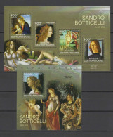 Central Africa 2014 Paintings Botticelli Sheetlet + S/s MNH - Other & Unclassified